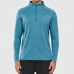 Easy to wear and soft to the touch this <b>half</b> <b>zip</b> <b>sweatshirt</b> for <b>men</b> is your go to piece for chilly days or cool indoor settings - Product Image 1