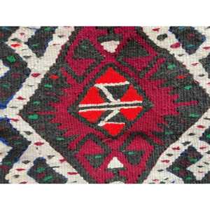 พรมวินเทจขนาดเล็ก 1.6x3.2 ฟุต พรมตุรกี พรมลายพรางสีแดงขาวทำจากขนสัตว์ - Product Image 3