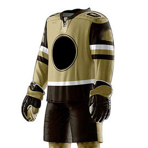 Uniformes de Hockey sobre Hielo Hechos a Mano con Logotipo Personalizado, Servicio OEM, Nuevo Diseño, Conjuntos de Jersey y Pantalones, 100% Poliéster de Secado Rápido - Product Image 6