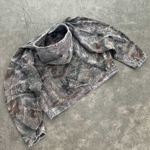 Sweat-shirts à capuche oversize à épaules tombantes en coton imprimé camouflage Real Tree personnalisé pour streetwear, sweat-shirts d'hiver camouflage pour hommes - Product Image 6