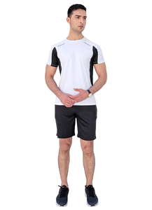 Ensemble de survêtements de sport d'été pour hommes T-shirt à manches courtes et short 2 pièces pour la course à pied, l'entraînement et le fitness - Product Image 2