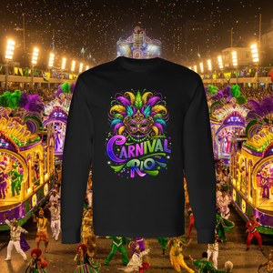 Camiseta de Manga Larga para el Festival de Mardi Gras, Disfraz de Carnaval Inspirado en Río de Janeiro, Brasil, Camiseta Promocional de Recuerdo - Product Image 3