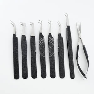 Premium Fiber Tip Eyelash Extension Tweezers Set Precision Tip 35 Degree Fine X Volume Boot Isolation Lash <b>Tool</b> - Product Image 1