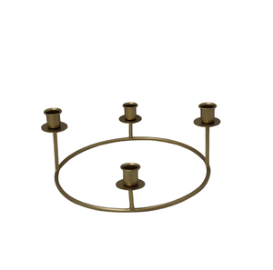 Support de l'avent en fer décoratif classique bougeoir couleur argent pour éclairage de noël décoration vaisselle décorative - Product Image 3