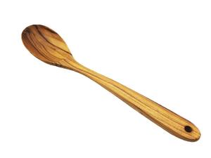 Cuillère à salade et à soupe en bois écologique avec finition miroir décorative et long manche, idéale pour servir les aliments en cuisine et à l'hôtel - Product Image 4
