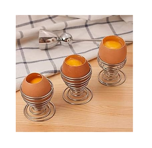 Proveedor al por mayor de acero inoxidable, huevera de plata pulida, soporte de diseño de cáscara de huevo, artículo de decoración de mesa de cena - Product Image 5