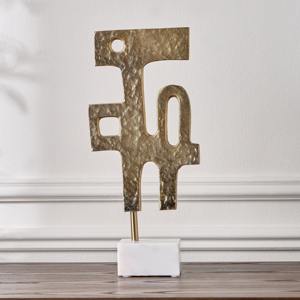 Sculpture en métal de qualité supérieure Design abstrait élégant Superbe pièce de déclaration pour élever la décoration intérieure moderne - Product Image 5