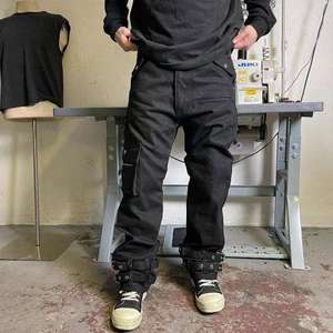 Jeans pour hommes de haute qualité, confortables et respirants, jambe droite, décontracté, mode, bouton, jambe de lanterne solide, hiver, automne, été - Product Image 5