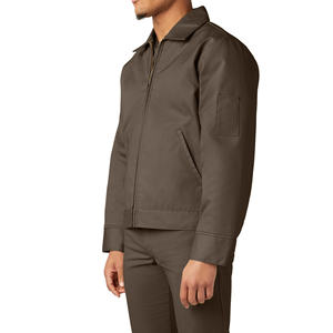 เสื้อแจ็กเก็ตแขนยาวสำหรับผู้ชายเสื้อแจ็กเก็ตแขนยาวผ้าแคนวาสสำ100% สำหรับใส่ทำงานบนผ้าใบแคนวาสสำหรับผู้ชายติดโลโก้แบบกำหนดเองได้ - Product Image 5