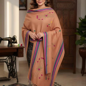 Bufanda de Pashmina Color Mostaza Oscuro de Lujo, Sensación de Cachemira Suave, Ligera, 200g, Chal de Invierno para Mujer, 200cm*70cm, Diseño Floral Paisley Duradero - Product Image 1