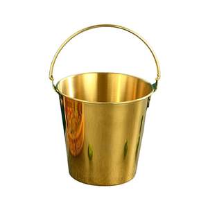 Wholesale Stainless Steel Gold Pail <b>Bucket</b> for Juice, <b>Wine</b> & Cocktail <b>Cooling</b> Bulk Barware Accessory Party Hotel Restaurant Use - Product Image 1