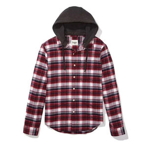 OEM Custom Flannel <b>Jackets</b> Streetwear Raw Hem Cuff Distressed Plaid Lumberjack Style Shirts Rugged outdoor Classic Checked Shirt - Product Image 1