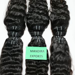 Extensions de Cheveux Humains Indiens Remy Vierge 100% de Qualité Supérieure, Cuticules Alignées, Ondulés, Double Trame, Pas Chers, Vendeur Waves By Export - Product Image 4