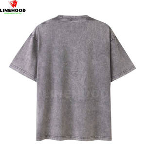 T-shirts délavés à l'acide de mode d'été en gros pour hommes couleur personnalisée 100% coton fabriqué au Pakistan - Product Image 2