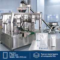 Machine de pesage et de remplissage de poudre pour l'emballage automatique de sachets préformés rotatifs avec alimentation intégrée et scellage des sacs