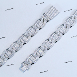 สร้อยคิวบาลิงค์เงินแท้ 925 ประดับเพชรโมอิสซาไนต์ สไตล์ฮิปฮอป งานวิบวับ เหมาะเป็นของขวัญ - Product Image 3