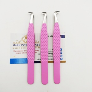 แหนบขนตาปลอมสีชมพูสำหรับขนตาปลอมแหนบปริมาณ90องศา - Product Image 1