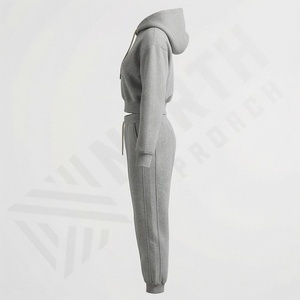 Conjuntos Deportivos de Dos Piezas para Mujer con Logotipo Personalizado, Sudadera con Capucha Holgada, Pantalones Deportivos, Chándal, Ropa Deportiva - Product Image 6