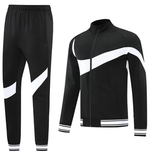 Ensemble de jogging décontracté pour homme, deux pièces, imprimé uni, confortable, respirant, poids moyen, 100% coton, pour la salle de sport, l'entraînement et les sports - Product Image 1