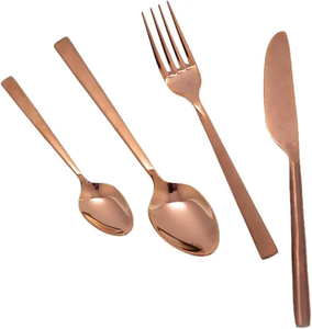 Juego de cubiertos de lujo Juego de cubiertos de acero inoxidable de alta calidad Pulido con espejo Utensilios de cocina de metal duradero Cubiertos de alta demanda - Product Image 2