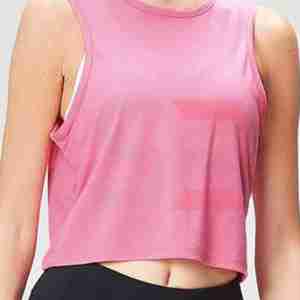 Débardeur court de fitness pour femme, personnalisé, en mélange polyester/coton, séchage rapide, respirant, côtelé, haute qualité, toutes couleurs - Product Image 3