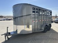 Achetez une nouvelle remorque pour le transport de bétail, remorque pour chevaux 2026 S&S Dura Line Silver Trim 6x16 à double essieu, galvanisée à chaud, remorque RHS
