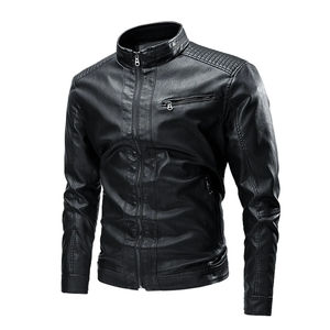 Nueva chaqueta de cuero para hombre, chaqueta de cuero para hombre, chaqueta de cuero para motocicleta, ropa informal ligera para hombre - Product Image 1