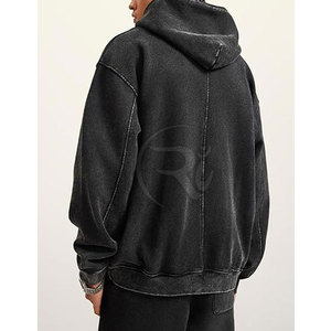 Sudaderas con capucha vintage de estilo personalizado para hombre Sudaderas con capucha vintage de manga larga con estampado personalizado básico de buena calidad - Product Image 3