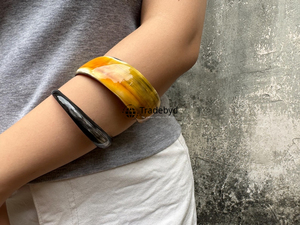 Ensemble de bracelets en corne naturelle, fabrication artisanale, bijoux chics et tendance, légers, qualité supérieure, cadeau unisexe, Tradebyd - Product Image 4
