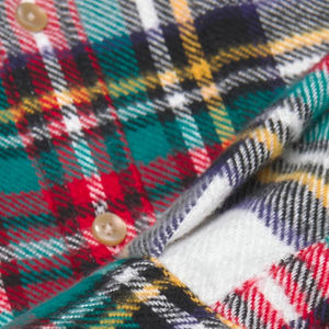 Chemise habillée élégante en flanelle de coton à carreaux multicolores pour garçons Polyester tricoté boutonné de haute qualité respirant et à la mode - Product Image 2