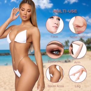 Afeitadora Eléctrica Portátil para Mujer, Resistente al Agua IPX7, Depilación Facial, Recortadora de Cejas y Bikini, Uso Corporal - Product Image 4