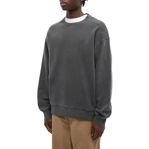 Sudadera Personalizada para Hombre, Estilo Holgado, Lavado Ácido, Cuello Redondo, Algodón, Felpa Francesa, Gruesa, Bordada, con Capucha - Product Image 5