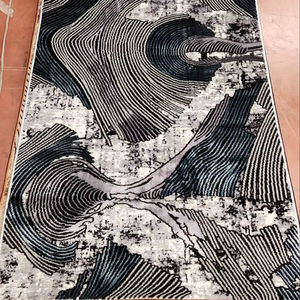 Alfombras Turcas Modernas de Polipropileno Jacquard Tejidas a Máquina, con Respaldo de Yute de Alta Calidad, Resistentes a las Manchas y de Pelo Alto - Product Image 1