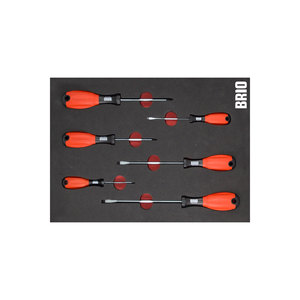 Industrial 6-Drawer Movable <b>Tool</b> <b>Cabinet</b> with 233 Pieces Red Steel and Aluminum Key Locking System - Product Image 5