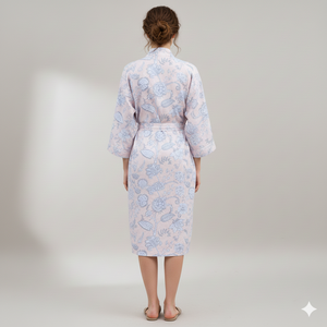 <b>Women's</b> <b>Robe</b> with Hood 100% Cotton Cloth Bathrobe Soft Full Length Solid Winter for Hotel Use - Product Image 2