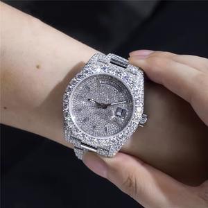 VVS Moissanite Styled Hip Hop Luxury <b>Mechanical</b> Stainless Steel <b>Watch</b> <b>for</b> <b>Men</b> Designed <b>for</b> High Fashion and Bold Street Style - Product Image 3
