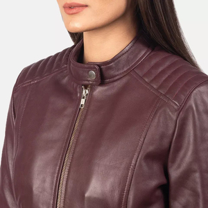 2025 Wholesale Hot Selling Custom Design Winter Women Leather Jacket Breathable Windproof OEM Logo Customizable - Product Image 6