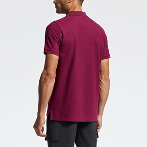 Artículo único 100% algodón para hombre Polo verano ropa casual color púrpura sólido transpirable cómodo Polo para hombre - Product Image 6