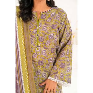 Conjunto de 3 Piezas de Salwar Kameez de Algodón Estampado Khaddar con Dupatta, Vestido Étnico Pakistaní para Festivales, Estilo Indio-K-52116 - Product Image 5
