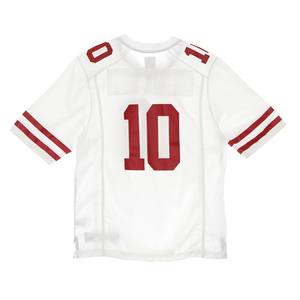 Maillot de football américain personnalisé blanc et rouge à col en V, manches courtes, en maille respirante, uniforme d'équipe, vêtements de sport - Product Image 2