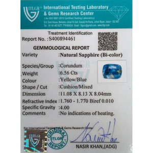พลอยไพลินสีน้ำเงินธรรมชาติทรงรีเหลี่ยมเพชรพลอย (พิทัมบารี)-6.56 กะรัต - Product Image 4
