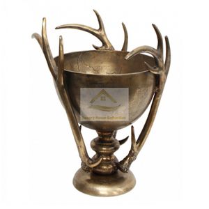 Bois de cerf calice tasse forme bols pour cuisine et hôtel Restaurant matériel laiton brillant polonais martelé Design bols et plats - Product Image 1