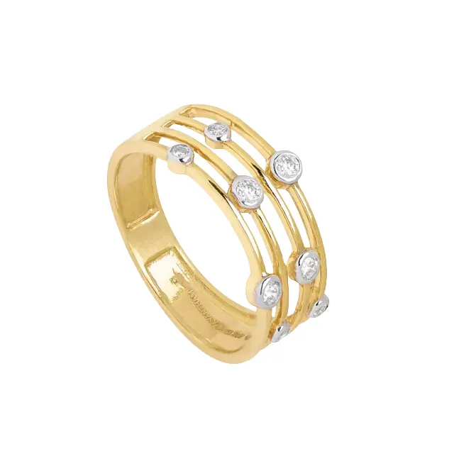 Hot Selling Pure Gold Wondrous Diamond Bezel Ring Custom 18K And 14K Gold Ring For Daily Wearing Uses Low Prices
