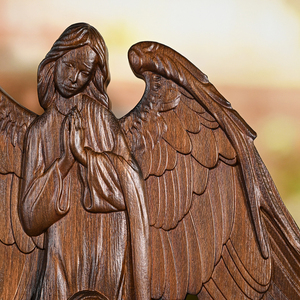 Statue en bois sculptée à la main <span class=keywords><strong>de</strong></span> la scène <span class=keywords><strong>de</strong></span> la Nativité, figurine 3D <span class=keywords><strong>de</strong></span> la Sainte Famille et d'un ange pour la décoration <span class=keywords><strong>de</strong></span> la maison chrétienne - Product Image 6