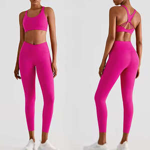 Nouvel ensemble de yoga sans couture taille haute 2026 pour femme – Vêtements de sport, tenue de fitness, soutien-gorge de sport et leggings – Ensemble 2 pièces athlétique - Product Image 1