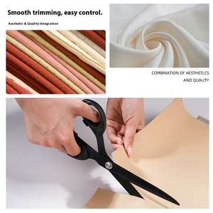 Lame noire grands ciseaux de tailleur outil de coupe de qualité industrielle pour vêtements ménagers en tissu et couture en cuir - Product Image 4