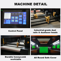 Mesin Pemotong Laser Film DTF 160W 1215 Komersial dengan Pendingin Air untuk Film DTF, Label Perawatan, dan TPU