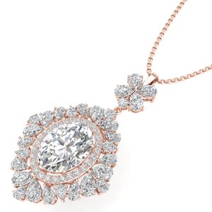 Colliers pendentifs en or massif 14 carats REYES, nouveau design, certifiés GRA, en moissanite, pour femmes, plaqués rhodium, bijoux fins - Product Image 3
