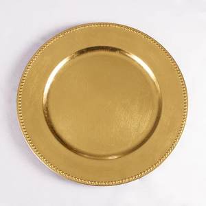 Assiette de service en métal argenté au design incroyable pour la maison, les hôtels, la décoration de table de mariage, forme ronde, plat de service pour aliments - Product Image 5