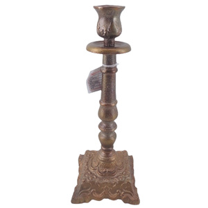 อลูมิเนียมตกแต่งชุด 3 เทียน Burn ทองแดงสีน้ําตาลเชิงเทียนสําหรับห้องนั่งเล่น & ตกแต่งงานแต่งงาน - Product Image 1